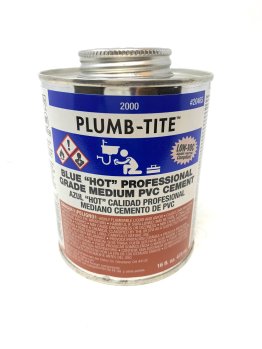 OATEY PVC CEMENT BLUE "HOT" PLUMB-TITE 1 PINT #2046S