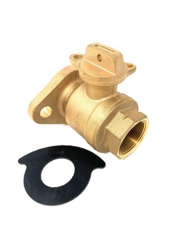 FORD BRASS CURB STOP 1 1/2" #BF13-666W-NL FIPT X METER FLANGE
