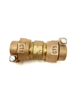 FORD BRASS COUPLING 3/4" #C44-33-NL CTS X CTS