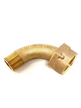 FORD BRASS 90 ELL METER COUPLING 3/4" #L38-23-NL