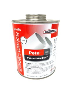 RECTORSEAL PVC CEMENT CLEAR 1 QT #55928 PETE 602L