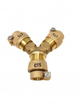 FORD BRASS WYE 3/4" #Y44-233-NL CTS X CTS X CTS