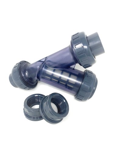 PVC S/80 WYE STRAINER TRUE-UNION 1